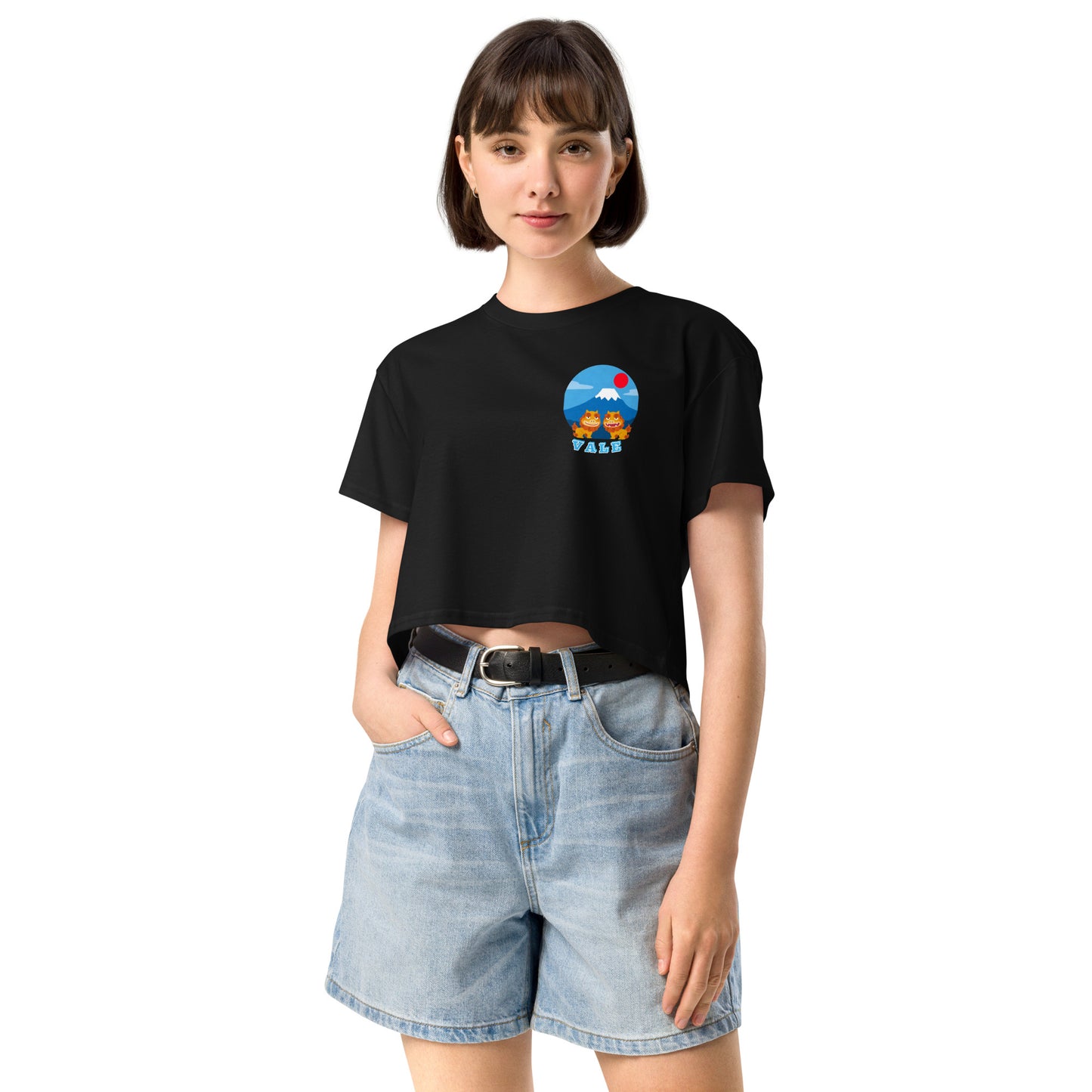 富士山&神獸 女裝短身款 Tee