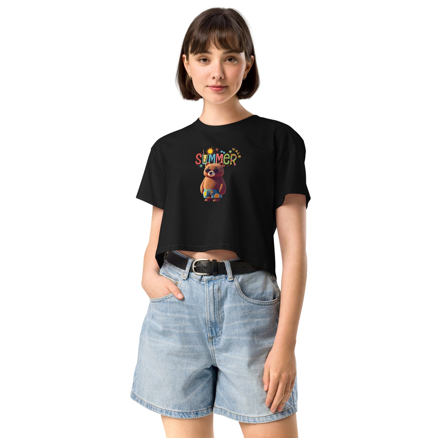 沙灘熊 女裝短身款 Tee