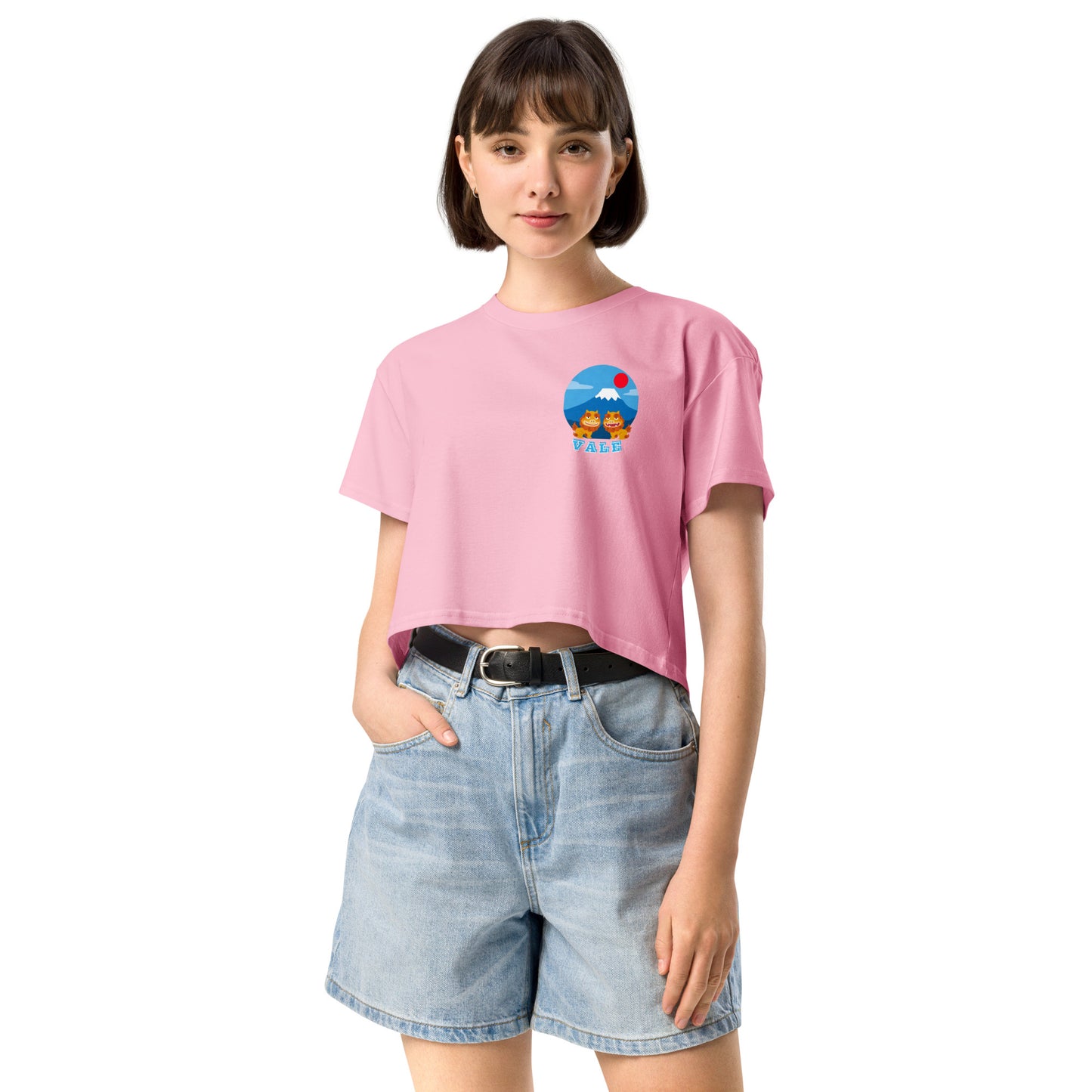 富士山&神獸 女裝短身款 Tee