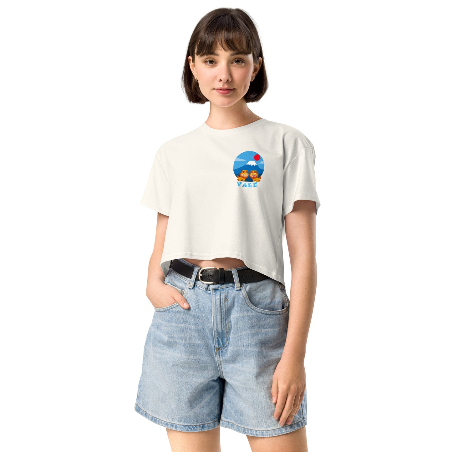 富士山&神獸 女裝短身款 Tee