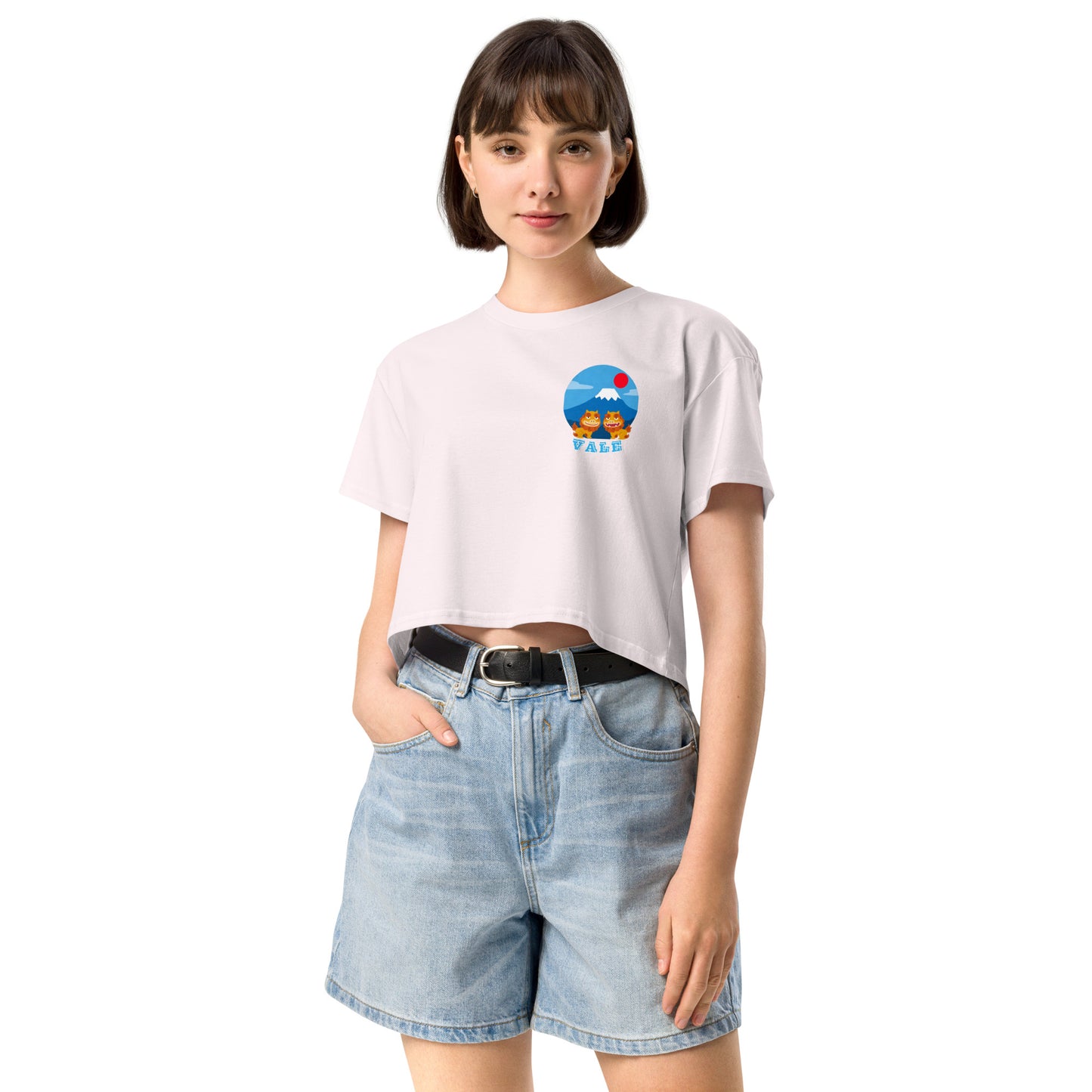 富士山&神獸 女裝短身款 Tee
