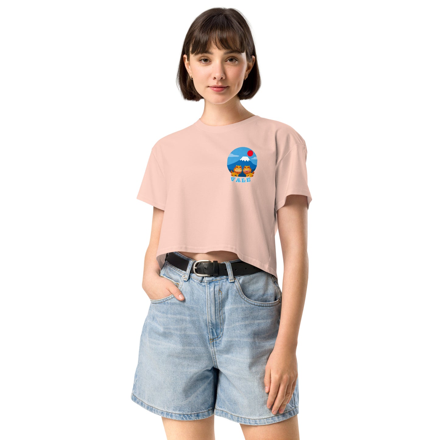 富士山&神獸 女裝短身款 Tee