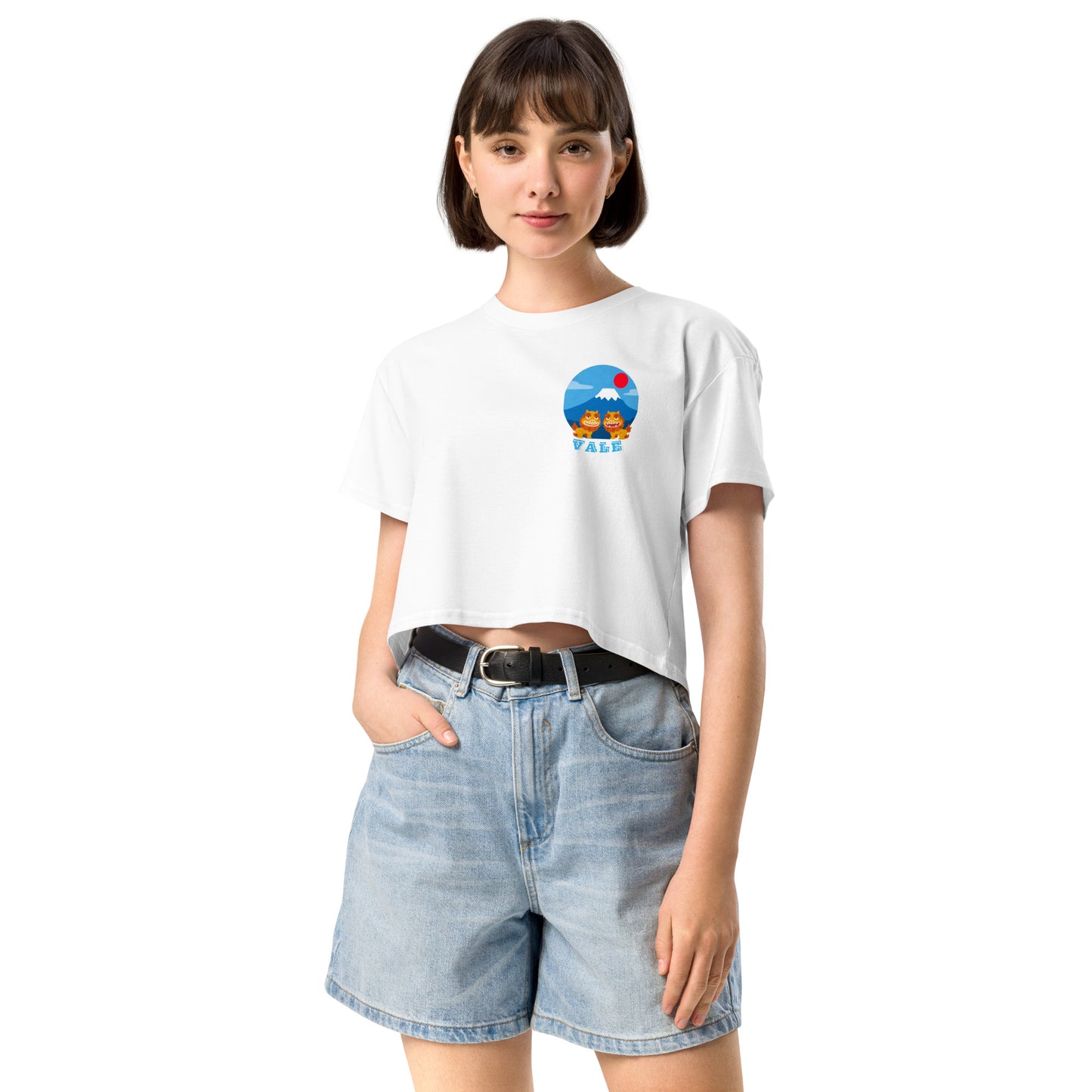 富士山&神獸 女裝短身款 Tee